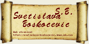 Svetislava Boškoćević vizit kartica